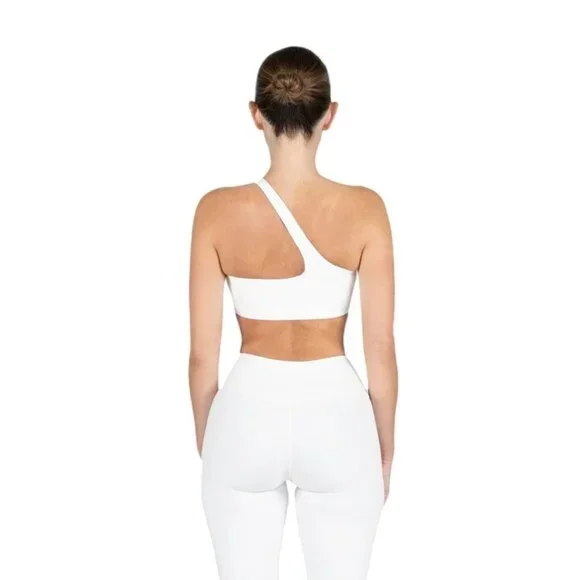 Davis Active Cross Shoulder Bra in Ivory